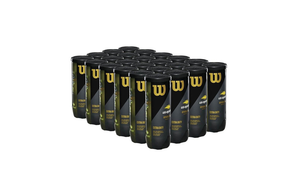 Wilson US Open Extra Duty Tennis Balls - Case (24 Cans)