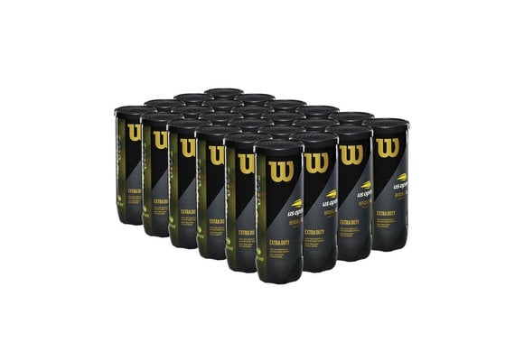 Wilson US Open Extra Duty Tennis Balls - Case (24 Cans)