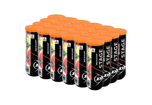 Dunlop Stage 2 Orange Junior Tennis Balls – (Case 24 Cans)