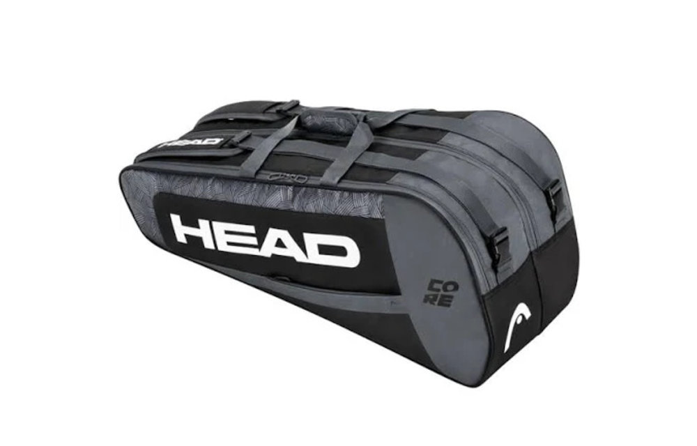 Head Core 6 Pack Combi Racquet Bag (Black/Grey)