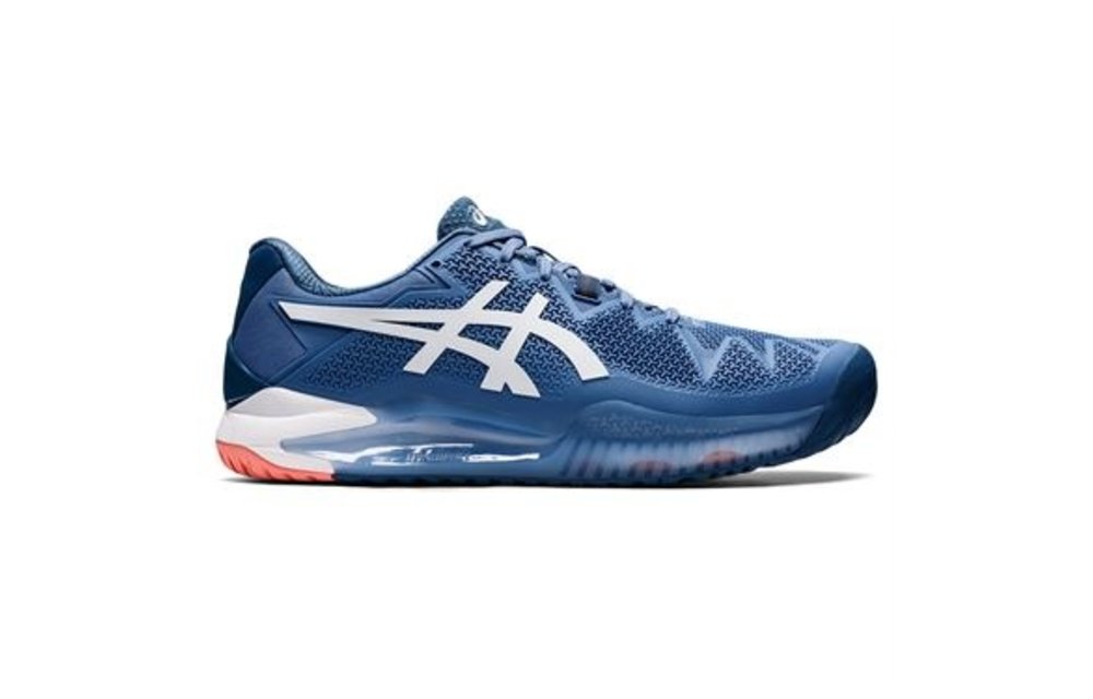 Asics Gel Resolution 8 Men's Tennis Shoe (Blue Harmony/White)
