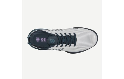 K-Swiss Hypercourt Supreme Men's Tennis Shoe (White/Reflecting Pond/Colonial Blue)