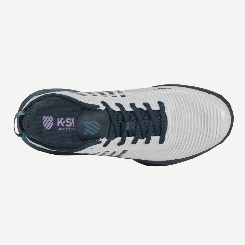 K-Swiss Hypercourt Supreme Men's Tennis Shoe (White/Reflecting Pond/Colonial Blue)