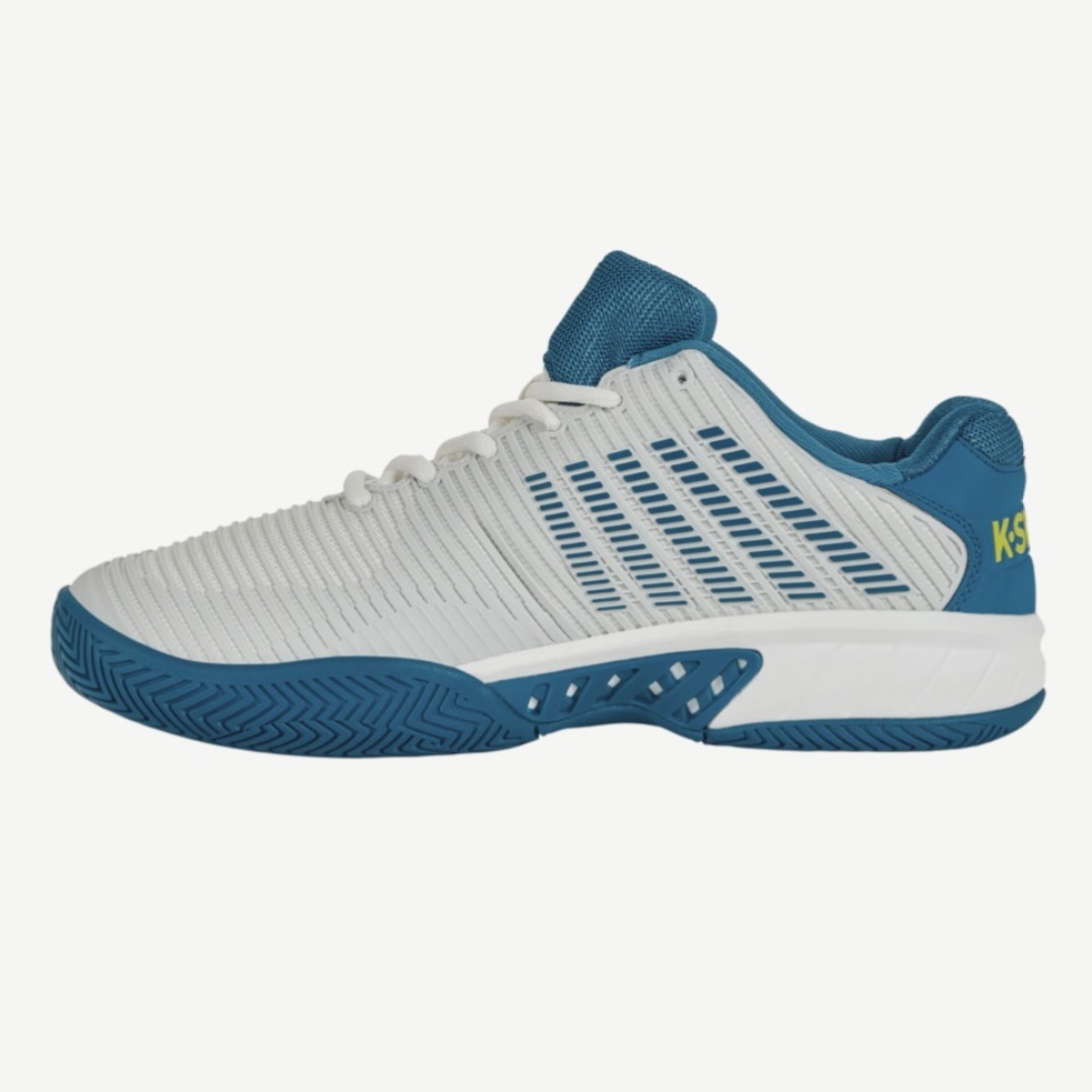 K-Swiss Hypercourt Express 2 Men's Tennis Shoe (Brilliant White/Celestial/Evening Primrose)