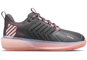 K-Swiss Ultrashot 3 Women's Tennis Shoe (Asphalt/Peach/White)