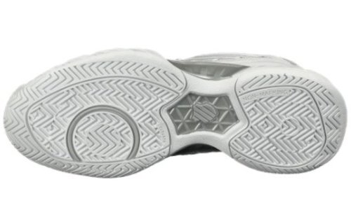 K-Swiss Varsity BigShot Light 3 Junior Tennis Shoe (White/Silver)