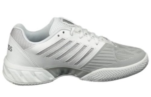 K-Swiss Varsity BigShot Light 3 Junior Tennis Shoe (White/Silver)