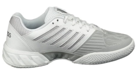 K-Swiss Varsity BigShot Light 3 Junior Tennis Shoe (White/Silver)