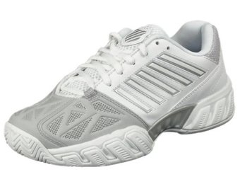 K-Swiss Varsity BigShot Light 3 Junior Tennis Shoe (White/Silver)