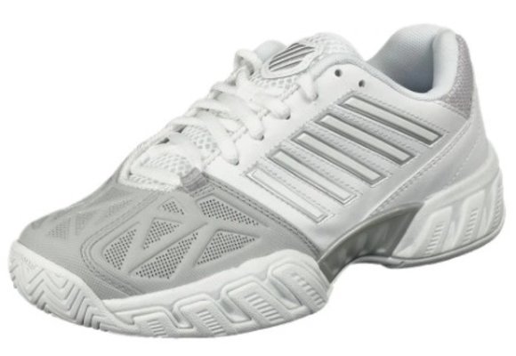 K-Swiss Varsity BigShot Light 3 Junior Tennis Shoe (White/Silver)