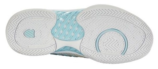 K-Swiss Hypercourt Express 2 Women's Tennis Shoe (Gray/White/BlueGlow)