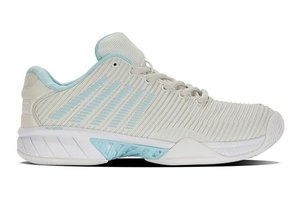 K-Swiss Hypercourt Express 2 Women's Tennis Shoe (Gray/White/BlueGlow)
