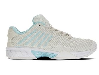 K-Swiss Hypercourt Express 2 Women's Tennis Shoe (Gray/White/BlueGlow)