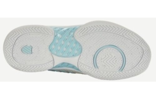 K-Swiss Hypercourt Express 2 Wide Women's Tennis Shoe (Gray/White/BlueGlow)