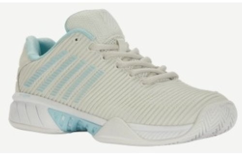 K-Swiss Hypercourt Express 2 Wide Women's Tennis Shoe (Gray/White/BlueGlow)