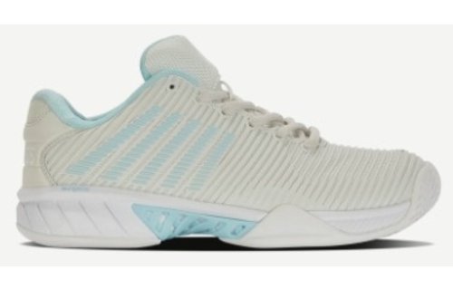 K-Swiss Hypercourt Express 2 Wide Women's Tennis Shoe (Gray/White/BlueGlow)