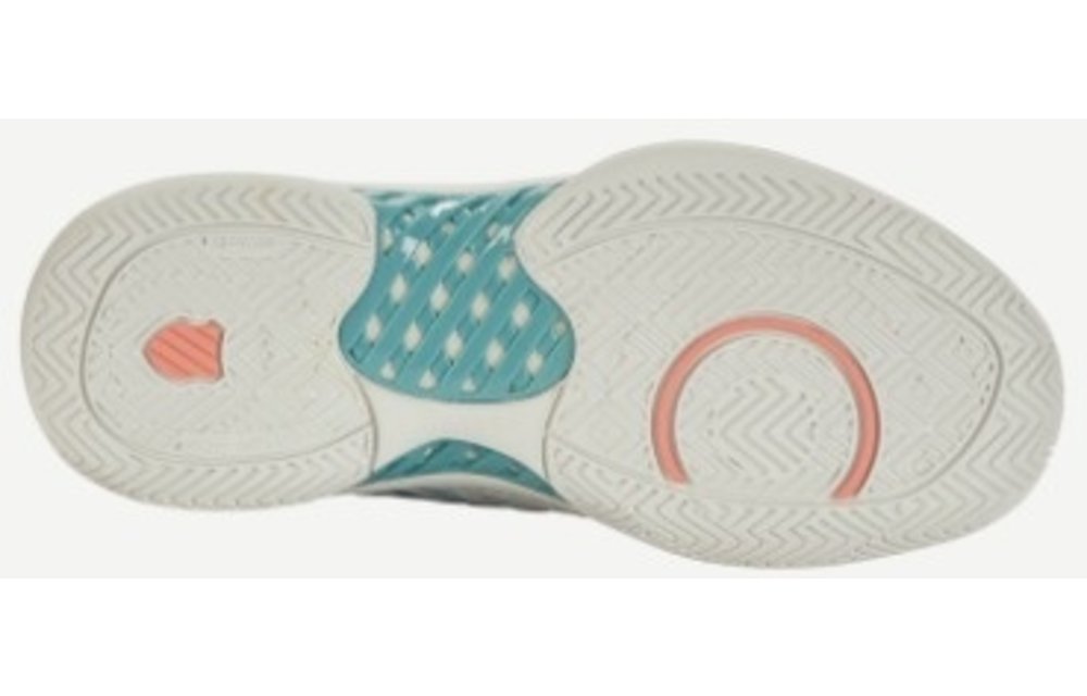 K-Swiss Hypercourt Express 2 Women's Tennis Shoe (Blanc/NileBlue/DesertFlower)