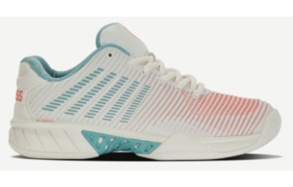 K-Swiss Hypercourt Express 2 Women's Tennis Shoe (Blanc/NileBlue/DesertFlower)
