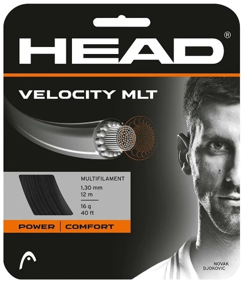 Head Velocity MLT 16 Tennis String (Black)
