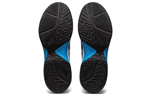 Asics Gel Dedicate 7 Men's Tennis Shoe (Black/Island Blue)