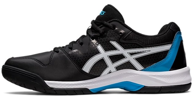 Asics Gel Dedicate 7 Men's Tennis Shoe (Black/Island Blue)