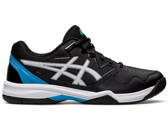 Asics Gel Dedicate 7 Men's Tennis Shoe (Black/Island Blue)