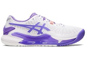 Asics Gel-Resolution 9 Women's Tennis Shoe (White/Amethyst)