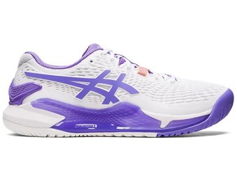 Asics Gel-Resolution 9 Women's Tennis Shoe (White/Amethyst)