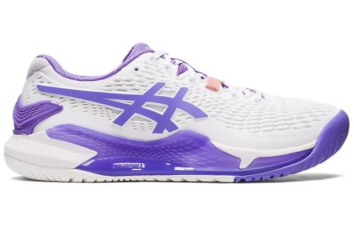 Asics Gel-Resolution 9 Women's Tennis Shoe (White/Amethyst)