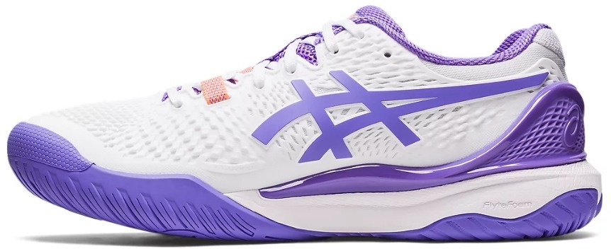 Asics Gel-Resolution 9 Women's Tennis Shoe (White/Amethyst)