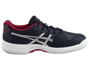 Asics Gel-Game 9 GS Junior Tennis Shoe (Midnight/Pure Silver)