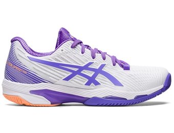 Asics Solution Speed FF 2 Women's Tennis Shoe (White/Amethyst)