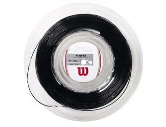 Wilson Synthetic Gut Power 16G Tennis String Reel 200m (Black)