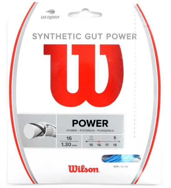Wilson Synthetic Gut Power 16G Tennis String (Blue)