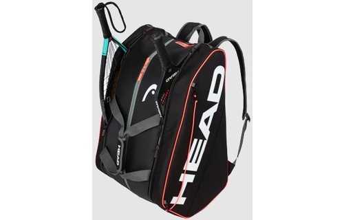 Head Tour Pickleball Supercombi 10 Pack Paddle Bag (Black/Orange)