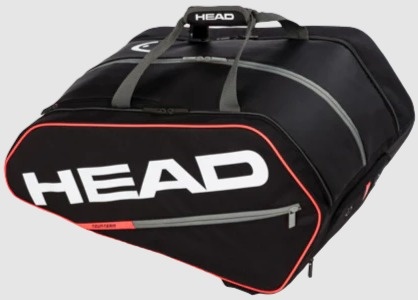 Head Tour Pickleball Supercombi 10 Pack Paddle Bag (Black/Orange)