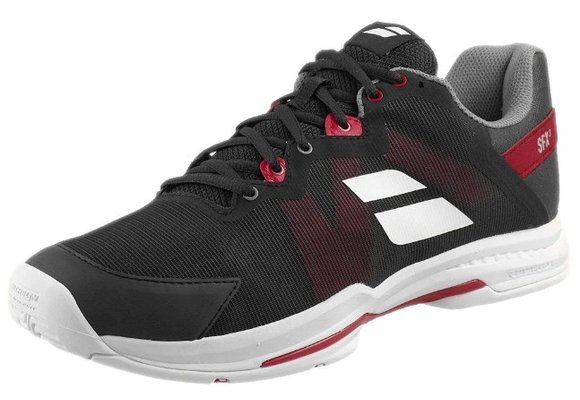 Babolat SFX3 AC Men's Tennis Shoe (Black/Poppy Red)
