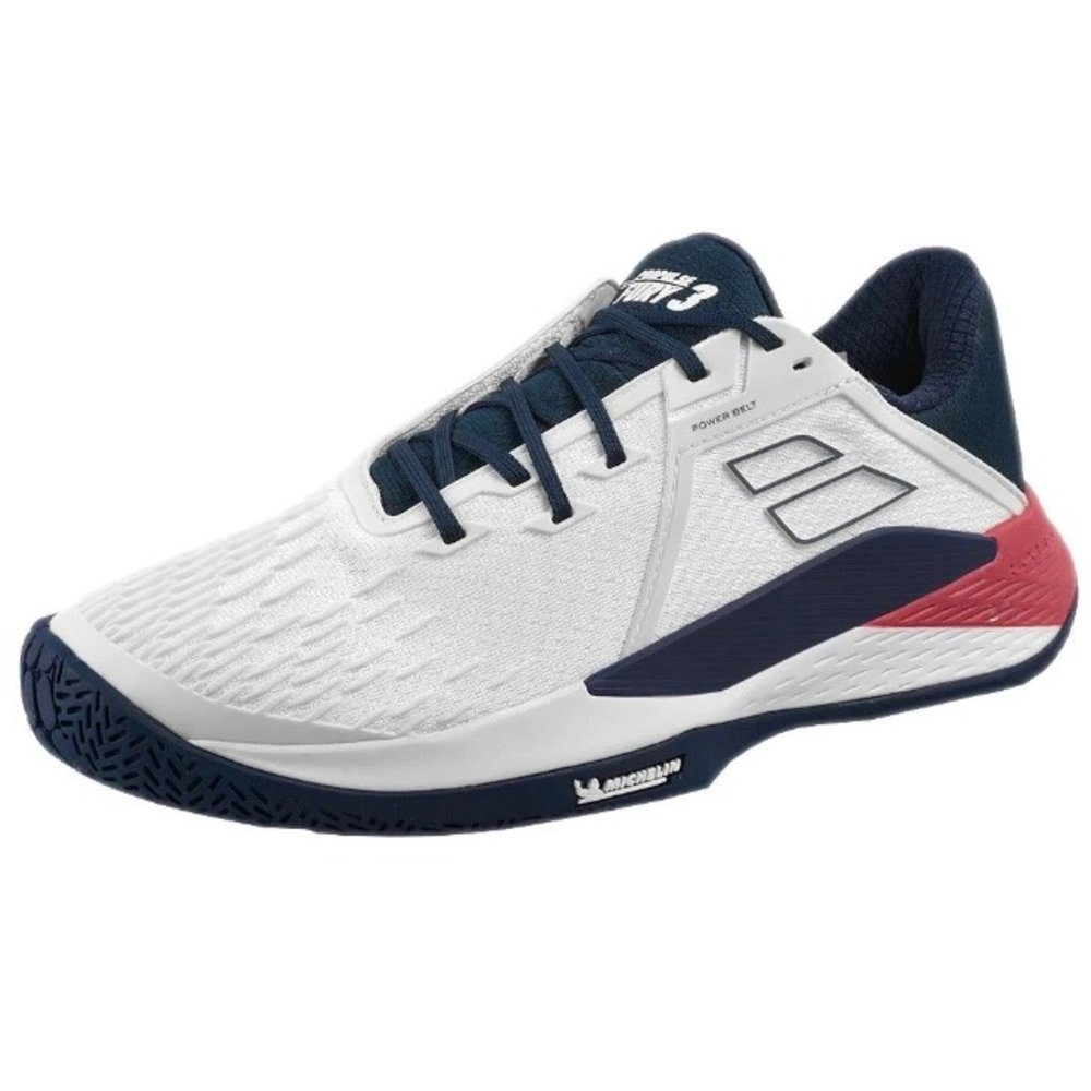 Babolat Propulse Fury 3 AC Men's Tennis Shoe (White/Blue ...