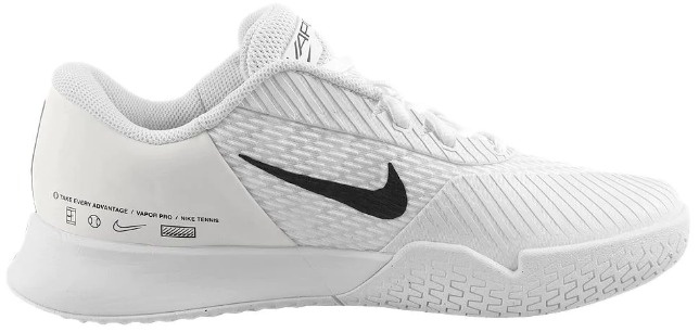 Nike Zoom Vapor Pro 2 Women's Tennis Shoe (White/Black/Platinum ...
