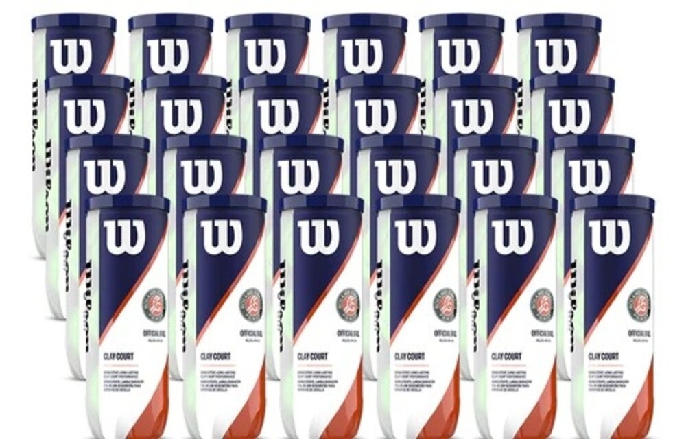 Wilson Roland Garros Clay Asa Tennis Balls Case (24 Cans)