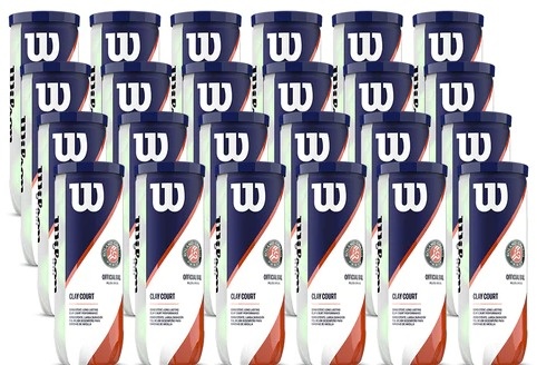 Wilson Roland Garros Clay Asa Tennis Balls Case (24 Cans)