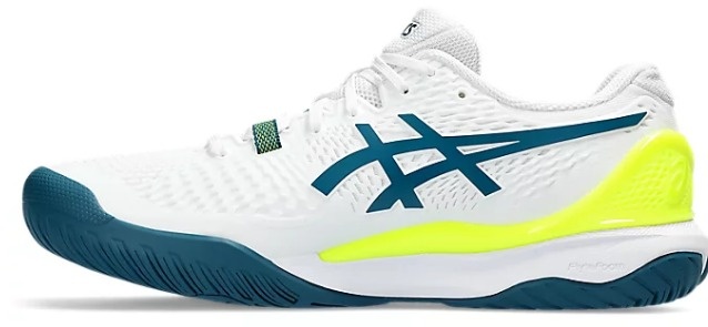 Asics Gel Resolution 9 Men's Tennis Shoe (White/Teal)