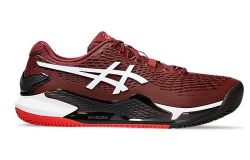 Asics Gel Resolution 9 Clay Men's Tennis Shoe (Red/White)