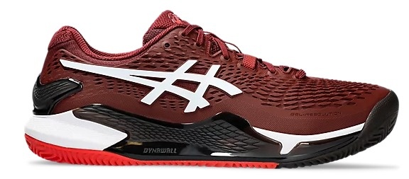 Asics Gel Resolution 9 Clay Men's Tennis Shoe (Red/White)