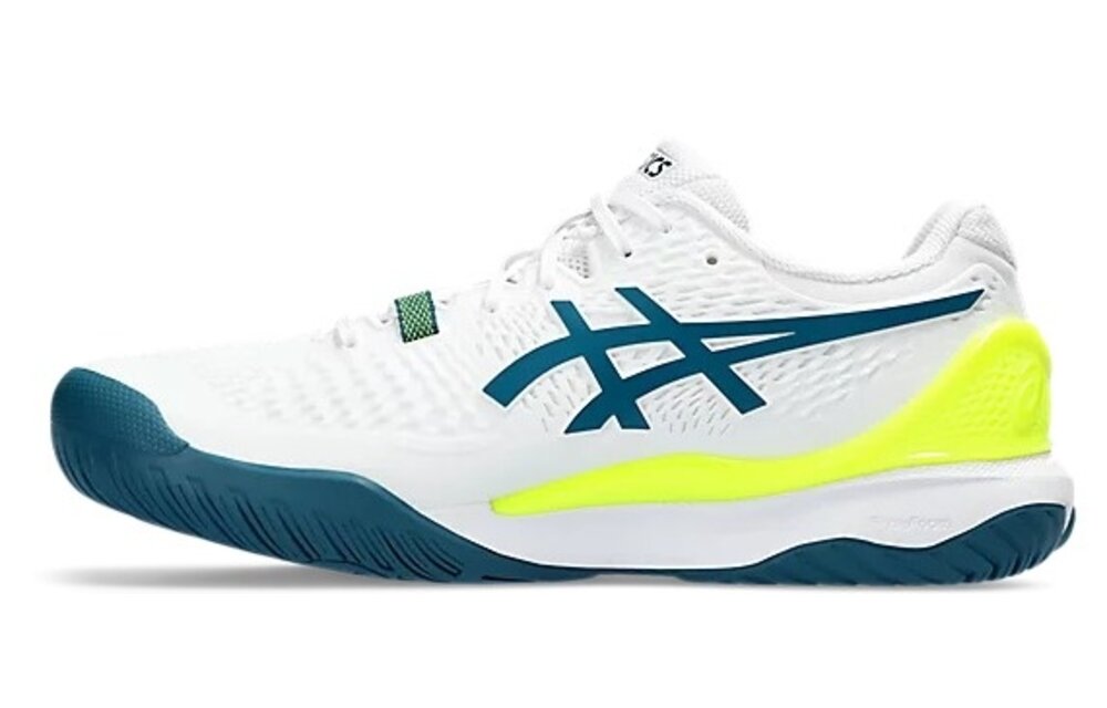 Asics Gel Resolution 9 Wide Men's Tennis Shoe (White/Teal)