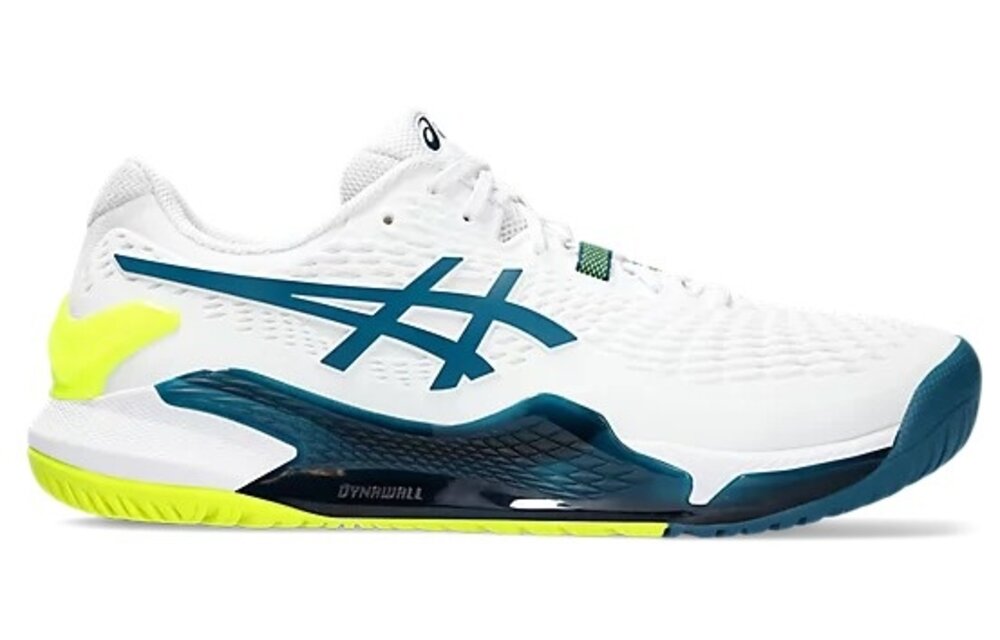 Asics Gel Resolution 9 Wide Men's Tennis Shoe (White/Teal)