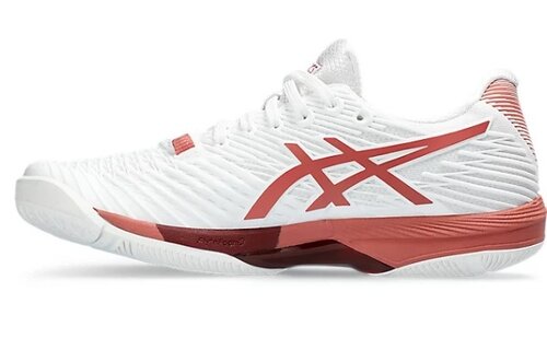 Asics Solution Speed FF 2 Women's Tennis Shoe (White/Light Garnet)