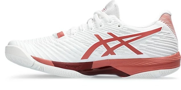 Asics Solution Speed FF 2 Women's Tennis Shoe (White/Light Garnet)