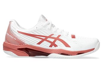 Asics Solution Speed FF 2 Women's Tennis Shoe (White/Light Garnet)
