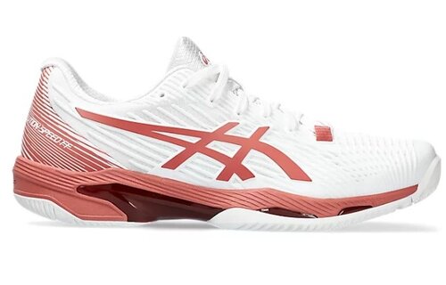 Asics Solution Speed FF 2 Women's Tennis Shoe (White/Light Garnet)